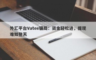 外汇平台Vatee骗局：资金轻松进，提现难如登天