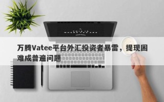 万腾Vatee平台外汇投资者暴雷，提现困难成普遍问题