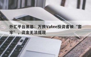 外汇平台黑幕：万腾Vatee投资者被“套牢”，资金无法提现