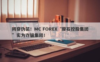 揭穿伪装！MC FOREX“摩石控股集团”实为诈骗集团！