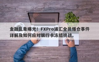 金融乱象曝光！FXPro浦汇全员爆仓事件详解及如何应对银行卡冻结挑战。