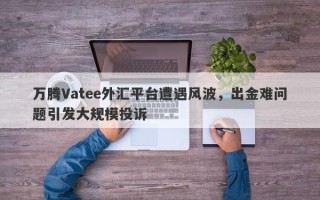 万腾Vatee外汇平台遭遇风波，出金难问题引发大规模投诉