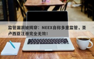 监管漏洞被揭穿：NEEX自称多重监管，圣卢西亚注册完全无效！