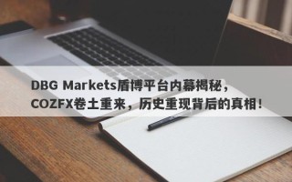 DBG Markets盾博平台内幕揭秘，COZFX卷土重来，历史重现背后的真相！