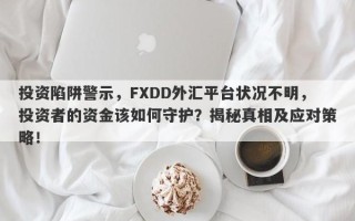 投资陷阱警示，FXDD外汇平台状况不明，投资者的资金该如何守护？揭秘真相及应对策略！