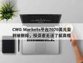 CWG Markets平台7070美元盈利被删除，投资者无法了解真相