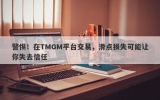 警惕！在TMGM平台交易，滑点损失可能让你失去信任