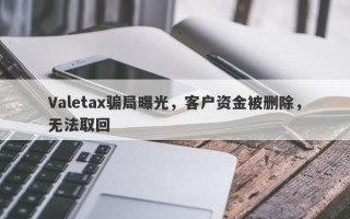 Valetax骗局曝光，客户资金被删除，无法取回