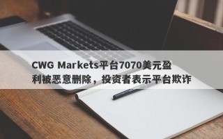 CWG Markets平台7070美元盈利被恶意删除，投资者表示平台欺诈