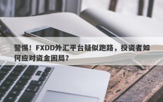 警惕！FXDD外汇平台疑似跑路，投资者如何应对资金困局？