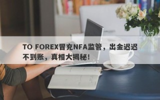 TO FOREX冒充NFA监管，出金迟迟不到账，真相大揭秘！