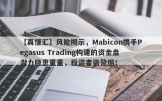 【真懂汇】风险揭示，Mabicon携手Pegasus Trading构建的资金盘潜力隐患重重，投资者需警惕！