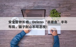 安全警钟长鸣，Deleno“杀猪盘”半年布局，骗子耐心不可忽视！