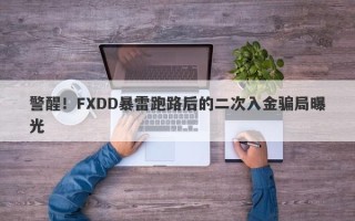 警醒！FXDD暴雷跑路后的二次入金骗局曝光