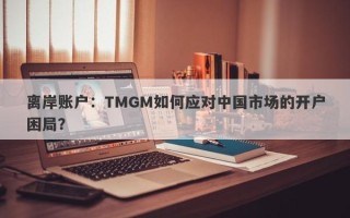 离岸账户：TMGM如何应对中国市场的开户困局？