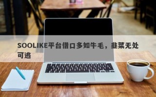 SOOLIKE平台借口多如牛毛，韭菜无处可逃