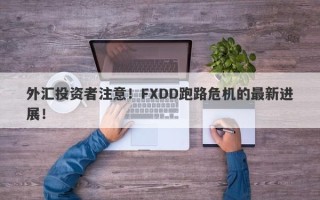 外汇投资者注意！FXDD跑路危机的最新进展！