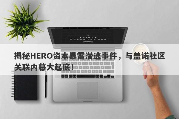 揭秘HERO资本暴雷潜逃事件，与盖诺社区关联内幕大起底！-第1张图片-要懂汇