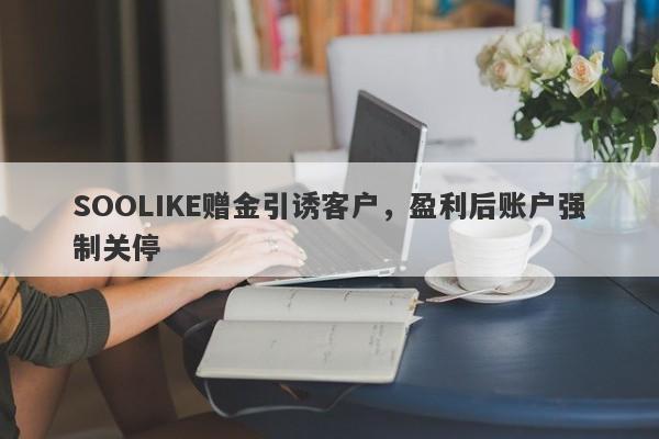 SOOLIKE赠金引诱客户，盈利后账户强制关停-第1张图片-要懂汇